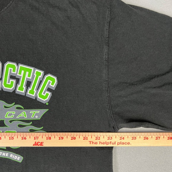 VTG Arctic Cat Racing T Shirt Mens XL Team Arctic Black Faded 1990s Snowmobile - Picture 5 of 6